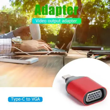 

New USB C To VGA Adapter, Type C Plug-and-play Converter For MacBook Pro 2019/2018 / Air 2018 for Samsung Galaxy S10, S10 Plus