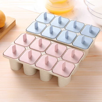 

1Pcs Frozen Popsicle Tool Blue/Pink Reusable PP Letter Style DIY Homemade Ice Cube Tray Ice Cream Mold Rectangle Shaped