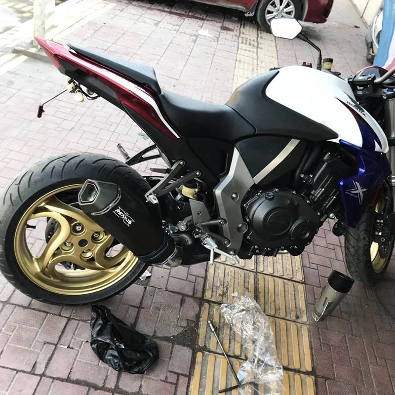 Для 2009- Honda CB1000R выхлопная труба мотоцикла Труба среднего звена слипоны 51 мм сзади побег без дБ убийца углеродного волокна