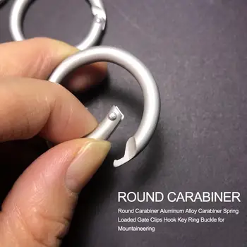 

Climbing Carabiner Round Quickdraws Professional Climb Buckle Lock Security Safety Hook Key Ring Outdoor Mountaineer Accessories