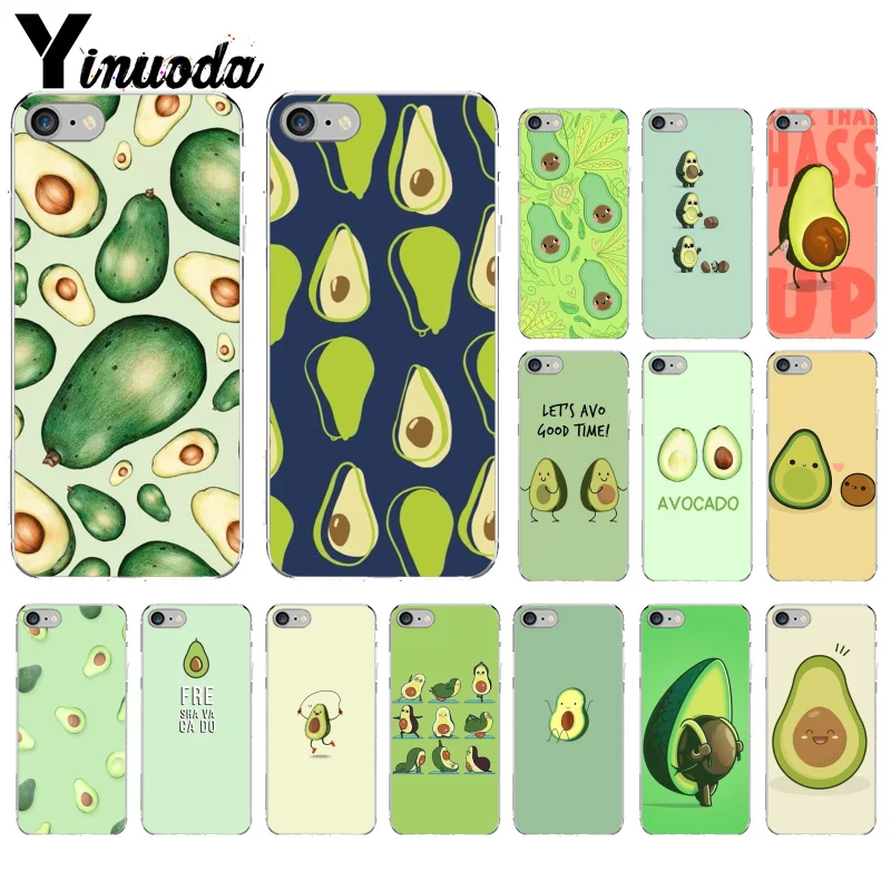 

Yinuoda avocado aesthetic cute Transparent TPU Soft Silicone Phone Cover for iPhone X XS MAX 6 6s 7 7plus 8 8Plus 5 5S SE XR