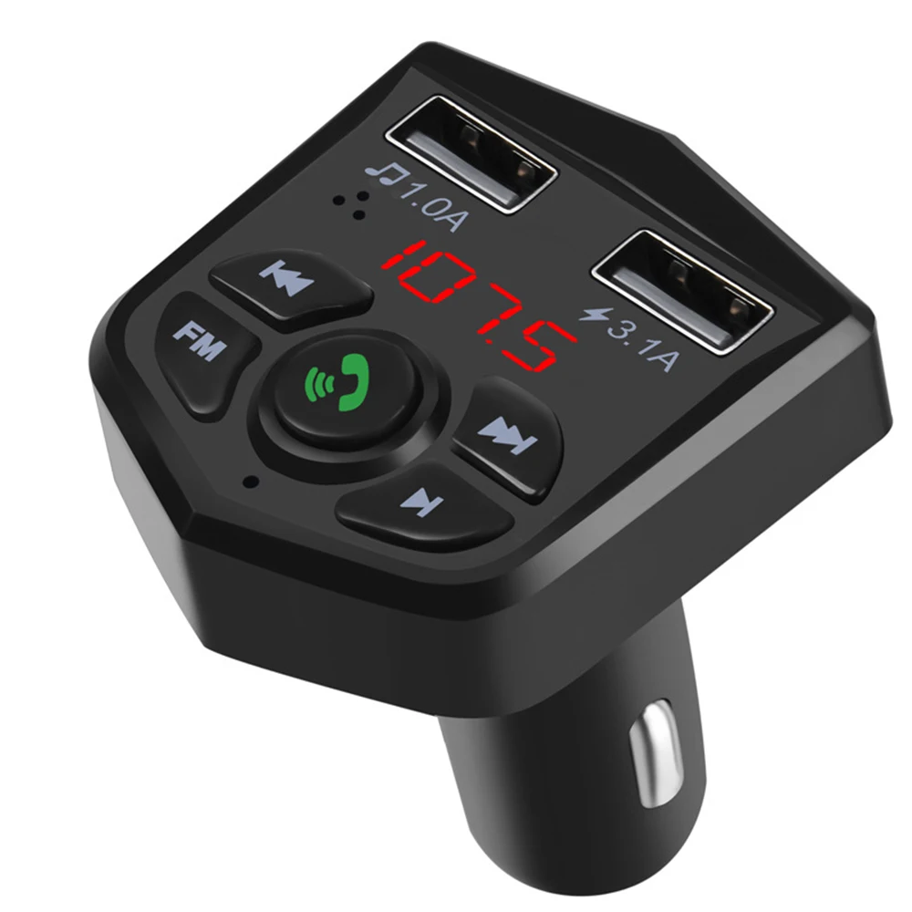 Автомобильный MP3 FM передатчик плеер Bluetooth комплект для громкой связи двойной USB быстрое зарядное устройство радио и высококачественный