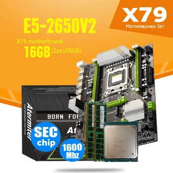 

atermiter X79T X79 Turbo motherboard LGA2011 ATX combos E5 2650 V2 CPU 2pcs x 8GB = 16GB DDR3 RAM 1600Mhz PC3 12800R M.2