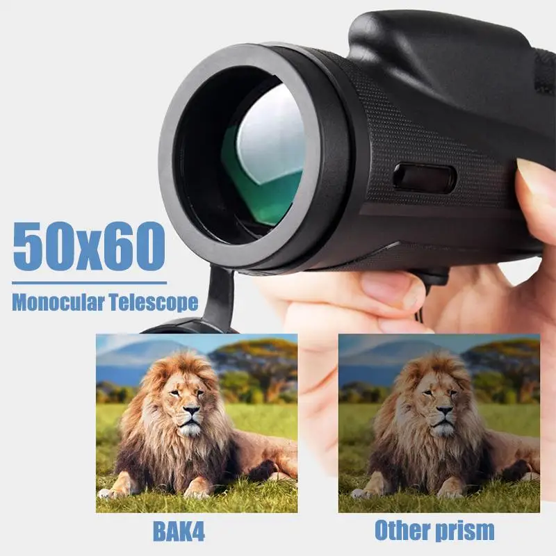 50X60 80x100 зум Монокуляр мощный телескоп высокое качество для мобильного военного окуляра ручной объектив охотничья оптика