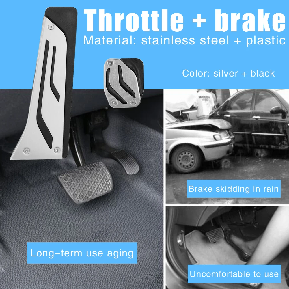 Gas Brake Pedal Pads Non Slip Pedal Covers Car Brake Accelerator Accessory for BMW M2 M3 M4 M5 M6 i3 i8 16-17