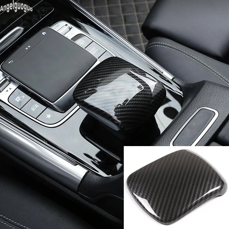 ABS carbon fiber For Mercedes Benz GLB B class 2020+ W247 Car center control decoration Armrests box switch Cover trim sticker