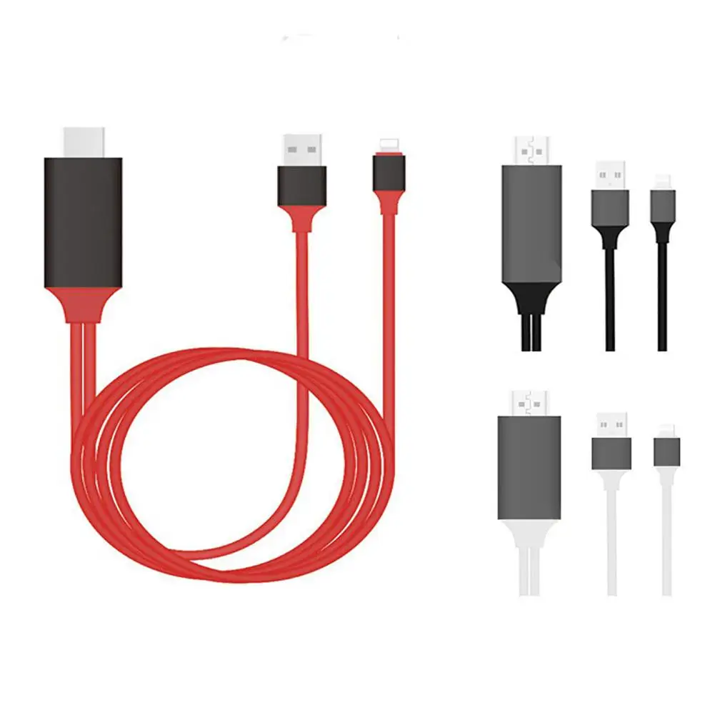 

IdealHouse HDMI Cable Mobile Phone Extension Cable Applicable to Apple Convert to HDMI Synchronous Transmission Cable