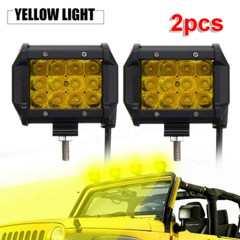 

4-Inch Yellow Car Work Light LED Lamp Bar Spotlight Driving Boat Off-road ATV Lower Power Consumption