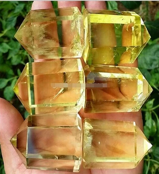 

---323+++6pcs Natural Citrine Crystal Rough Polished Point From Chin