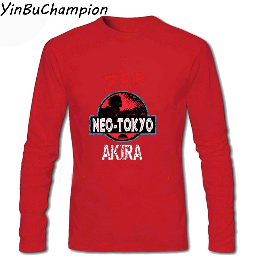 Мужская футболка Akira, футболки с длинным рукавом, мужская повседневная черная футболка, Мужская футболка, Camisetas Hombre Manga Corta, футболка XS-3XL - Цвет: Красный