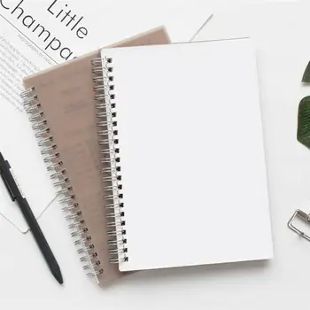 

2pcs Grey Coil Notebooks Diary Notepads Office Supplies Students Stationery