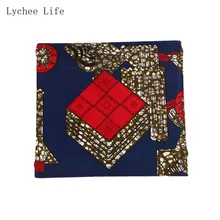 Lychee Life 3 ярда африканская восковая печать ткани Рипстоп настоящий воск Лоскутная Ткань для женщин вечерние свадебное платье Швейное Ремесло «сделай сам»