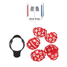 Головной убор клип один патт Мяч Маркер И 6 держатель мяча для гольфа маркер шаблон выравнивание инструмент
