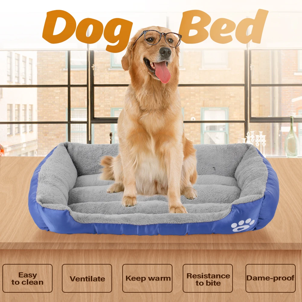 buy Dog Bed Soft Pet Sofa Cats Pad Non Slip Bottom Self Warming Breathable Bedding for 36in Dog Cage House Floor