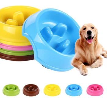 

Clean Pet Feeding Food Bowls Puppy Slow Down Eating Feeder Healthy Gulp Water Dish Anti Slip Bowel Prevent Obesity Dogs Suppli