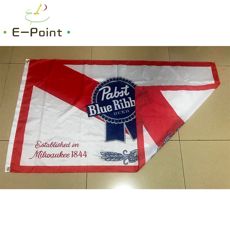 PBR Pabst синий флаг с медведем 3ft* 5ft(90*150 см) размер рождественские украшения для домашнего флага баннер