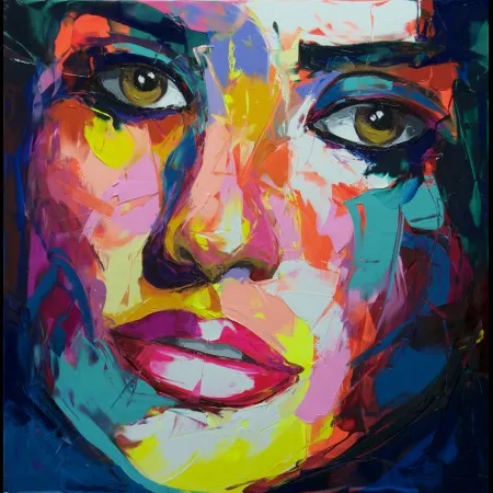 

Knife Oil Hand Painted Francoise Nielly Face Oil Painting Wall Art Wall Pictures For Living Room Home Decor Caudros Decoration