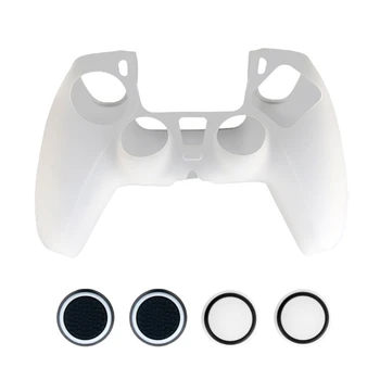 

Protective Cover Silicone Case Skin Joystick Thumb Stick Grips Cap for S-ony PS5 XXUC