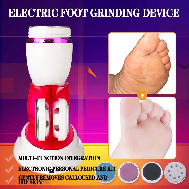 

Electric Grinding Foot Care Electric Foot File Spin Removes Calluses Massager Pedicure Dead Dry Skin Grinding Peeling Foot Care