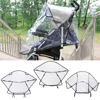 

Baby Stroller Rain Cover Full Cover PVC Security Insect Control Non-toxic Tasteless Netting Breathable Wind Dust Shield