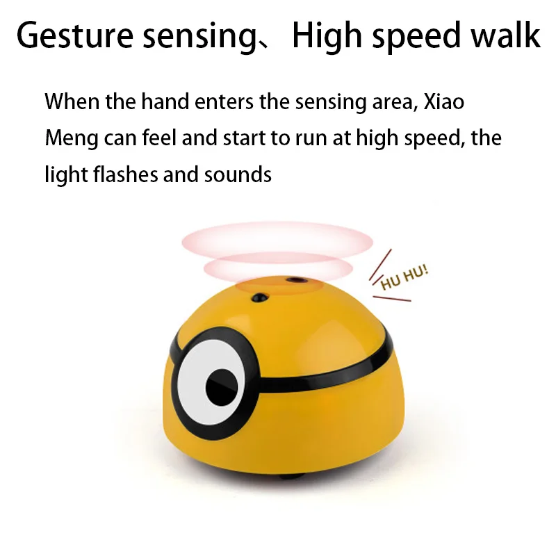 Intelligent induction run away small eif funny gesture reaction flee toy with cute sound funny gifts for kid