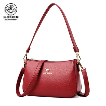 

Flip small square bag women Messenger Bags High quality Handbag kangaroo crossbody bags for women shoulder bag bolso mujer