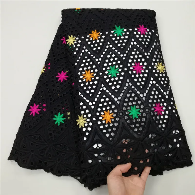 Модное Африканское сухое кружево, хлопок, желтая швейцарская вуаль, швейцарское кружево, высокое качество, кружевная ткань из Дубая, 5 ярдов