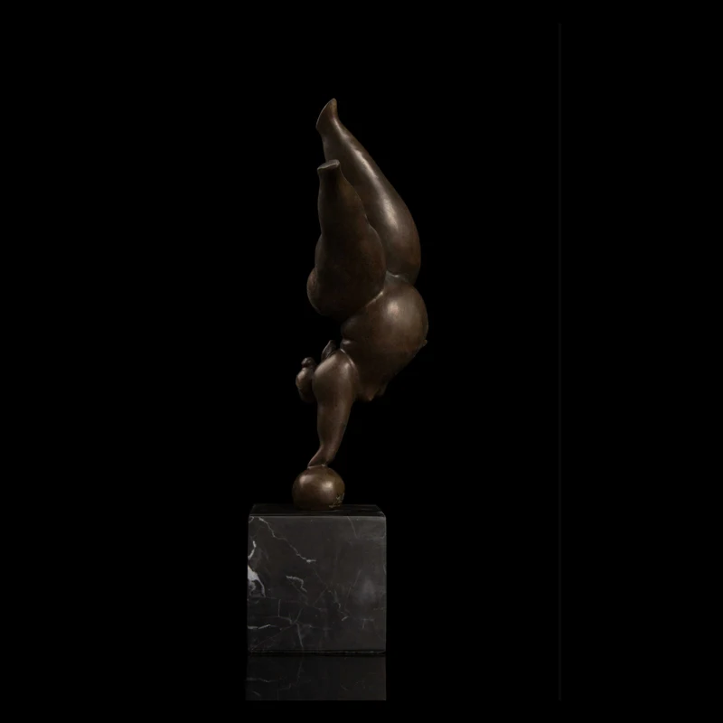 Milo известная бронзовая художественная женская скульптура для йоги