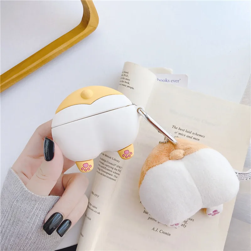 Милый силиконовый чехол Corgi для Apple Airpods Pro наушников Air Pod зарядный футляр мягкий