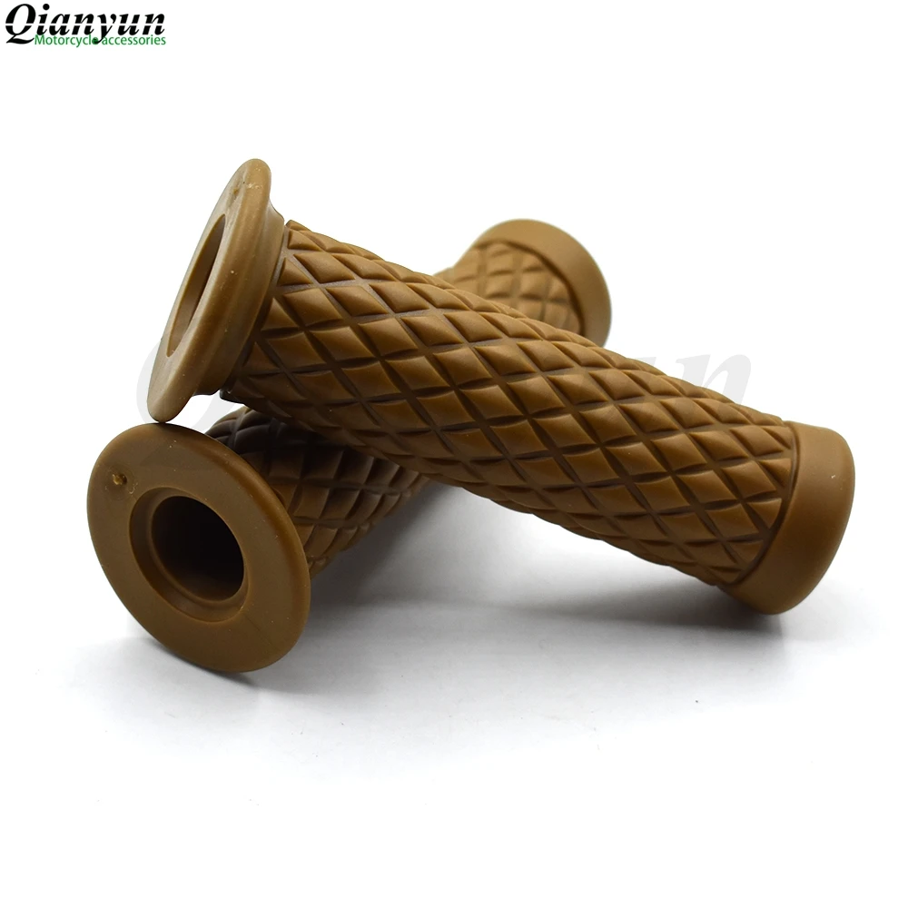 Universal 7/8" 22mm Motorcycle Vintage Rubber Motorcycle Handlebar For Honda CBR600RR CBR929RR CBR954RR CBR1000RR CBR893RR - Цвет: brown