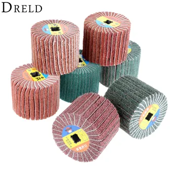 

DRELD 1Pc 120*100*19mm Non-woven Satin Combi Mop Wheel Striping Sander Wheel for Stainless Steel Wood Polishing Grit 40-320