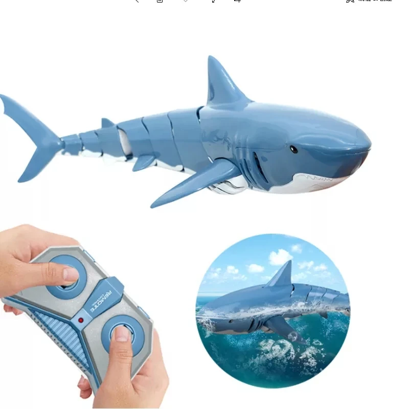 Hot Selling Remote Control Shark Summer Water Toys 2.4G RC Fish Boat Robot Radio Simulation Waterproof Model Toy For Kids | Игрушки и