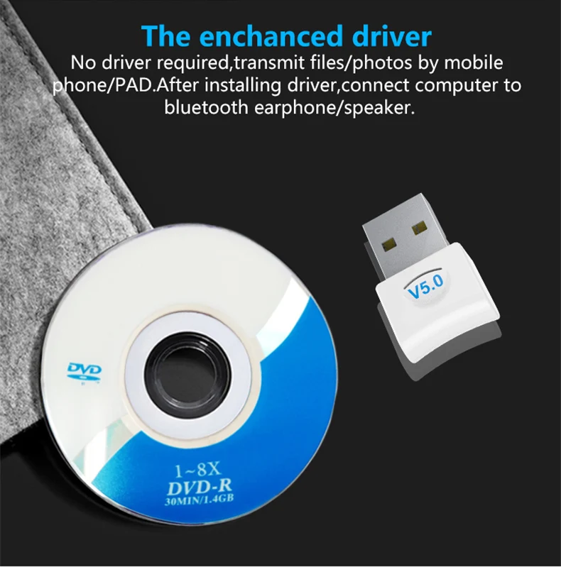 USB Bluetooth ключ адаптер V5.0 для ПК компьютер ноутбук беспроводной Музыка Аудио Динамик Наушники приемник передатчик трансмисор