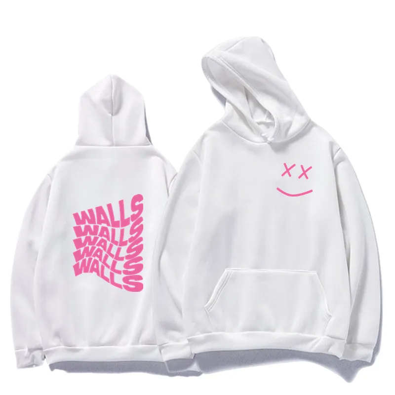 Sudadera con capucha de Louis Tomlinson para hombre y mujer, ropa para parte superior masculina, estilo Harajuku, con estampado de sonrisa y paredes, de gran tamaño, otoño