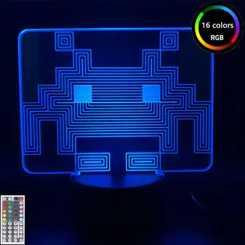 

Pacman Maze 3D Illusion Lamp Game Figure LED Night Light Kids Home Bedside Lamp USB Children Birthday Gifts Toys