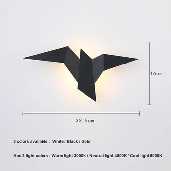 Nordic Led  Birds Wall Lampen 2