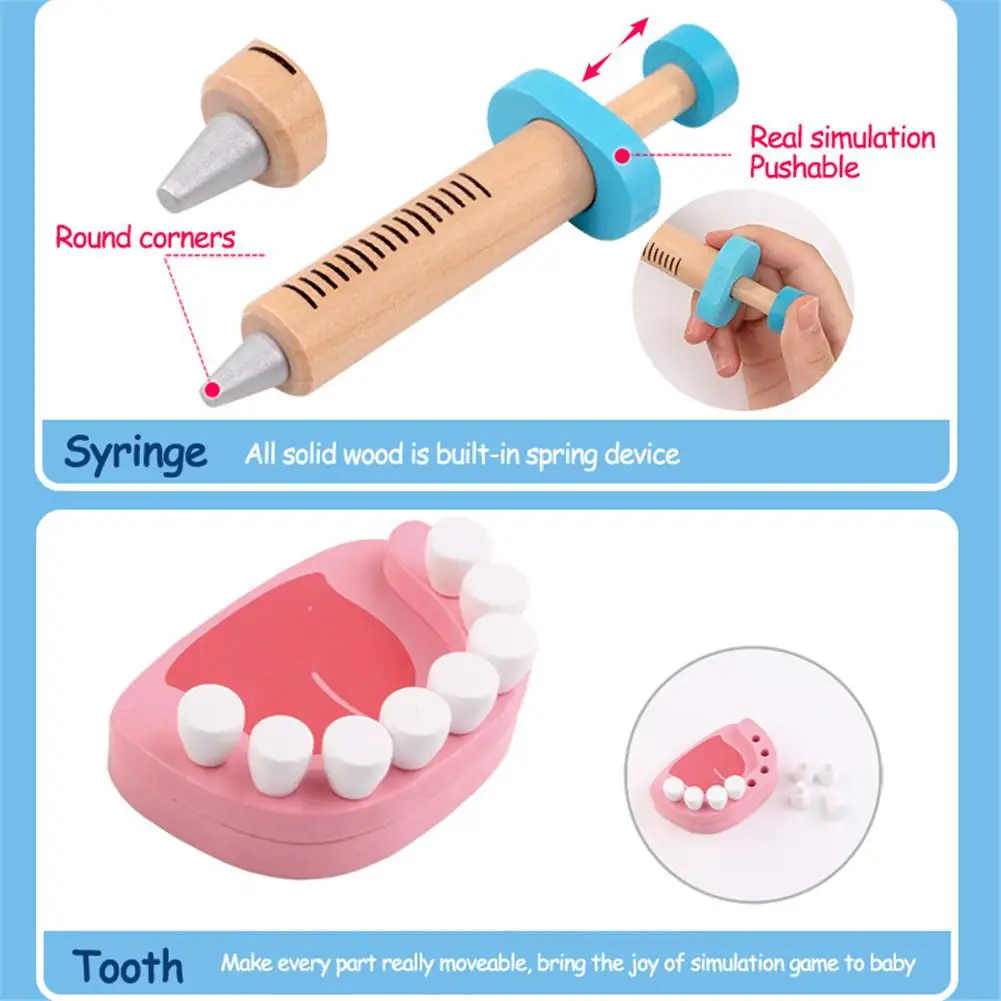 22 шт., Детский набор для ролевых игр, игрушка доктора, портативный рюкзак, медицинский набор, медицинский набор, ролевые игры, Классические игрушки для детей
