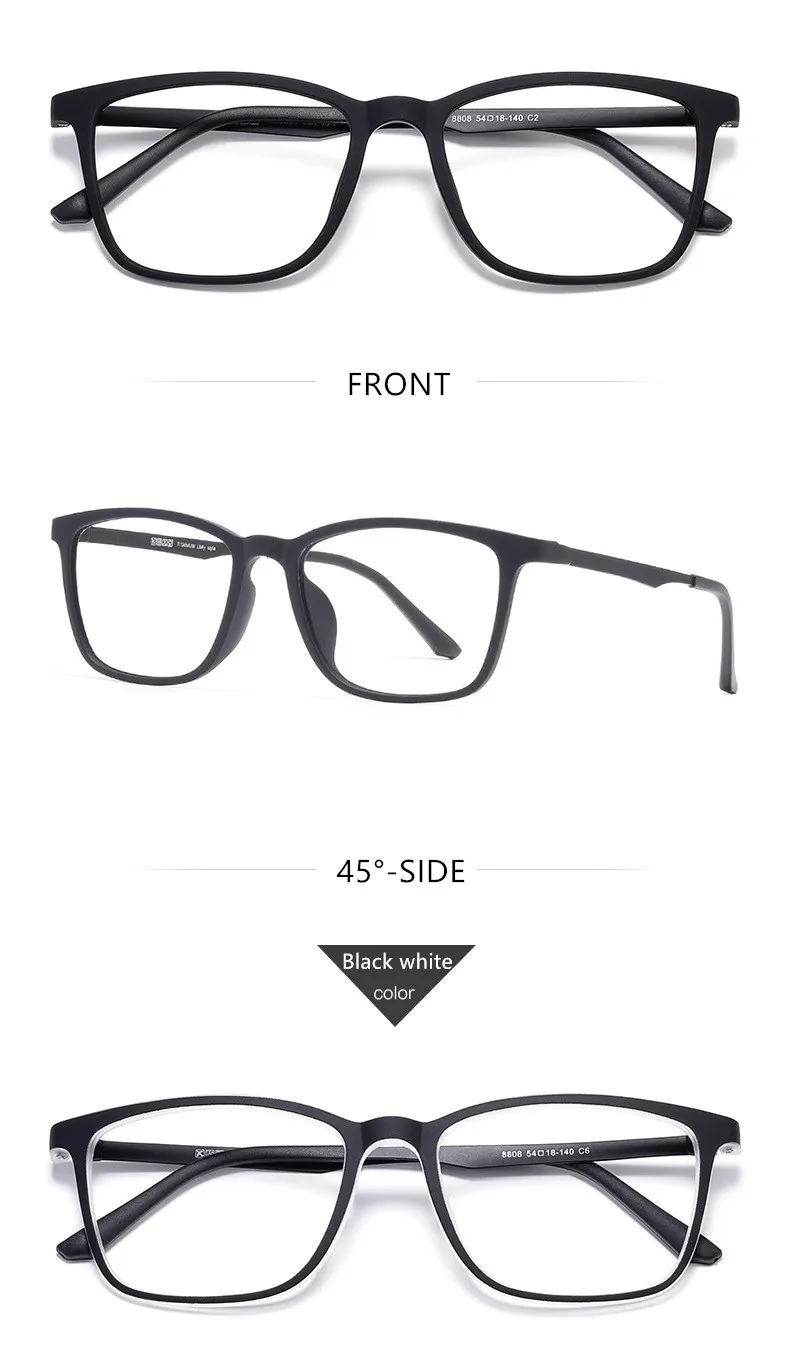 YIMATUILI Men's Ultra Light Pure Titanium Optica Eyeglasses Frame Comfortable Square High Quali TR90 Glasses For Vision Y8808 YIMATUILI Men's Ultra Light Pure Titanium Optica Eyeglasses Frame Comfortable Square High Quali TR90 Glasses For Vision Y8808