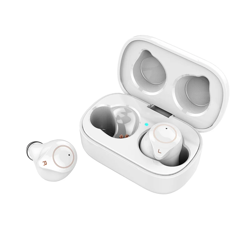 T1 TWS Поддержка ACC истинные Беспроводные Bluetooth 5,0 наушники CVC8 шумоподавление с супер бас микрофоном наушники для Xiaomi Airdots - Цвет: T1 White