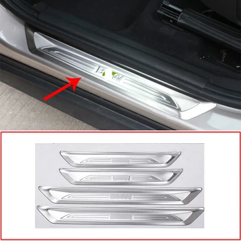 

4 Pcs Silver Stainless Steel Car External Door Sill Decorative Protection Strip For BMW X1 F48 2016-2019 Car Accessories