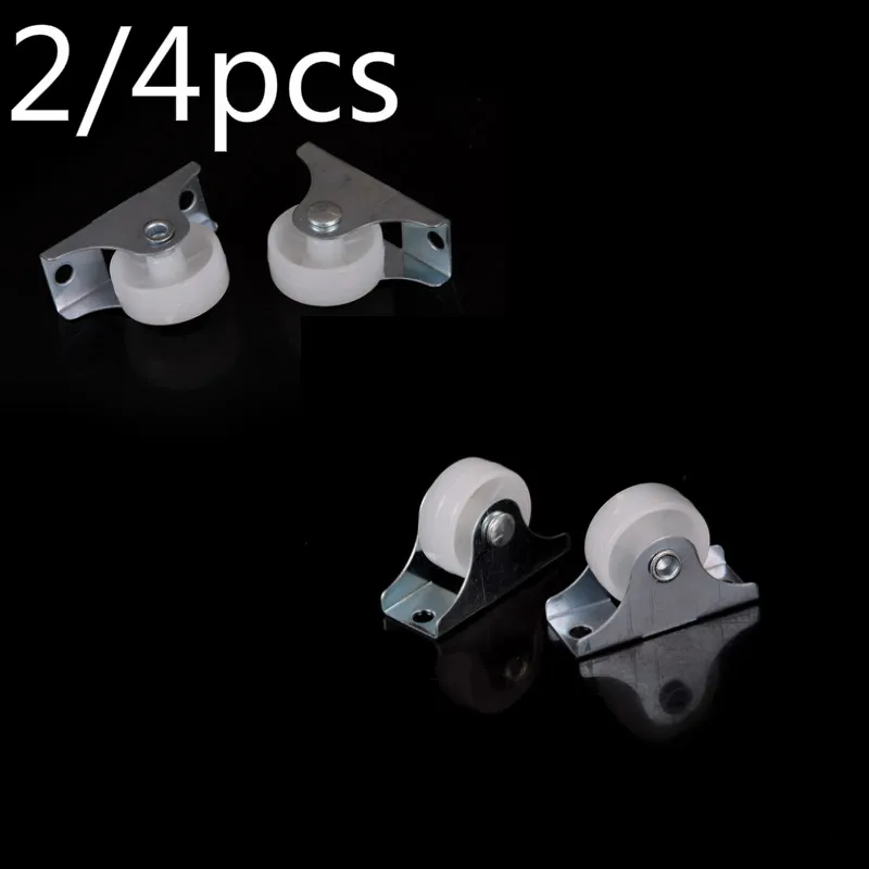 

Two Or 4pcs White Universal Swivel Casters Roller Wheel Plastic Furniture Replacement Caster Wheel For Platform Trolley Chair