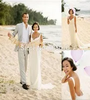 vestido de noiva новые шифоновые и кружевные свадебные Платья Vestidos de Noiva свадебное платье с открытой спиной и короткими рукавами