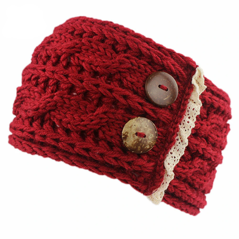  Hairbands Winter Knitted Women Diamonds Spliced Keep Hairbands Winter Warm Solid Handmade Keep Warm Headbands 1111