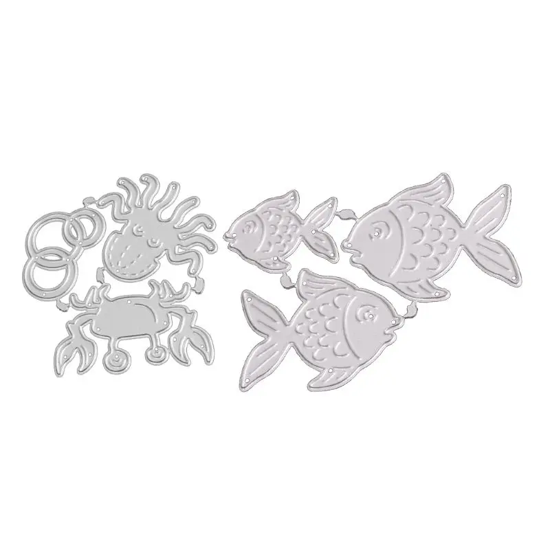  Water Animals DIY Metal Cutting Dies Stencil Scrapbooking Album Paper Card Craft Invitation Cards C - 4.00054E+12
