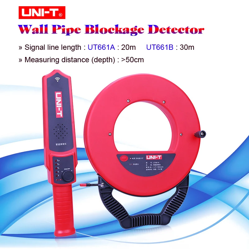Electronic measuring equipment 30m Pipe Scanner Thickness Gauge Pipeline Blockage Blocking Clogging Finder Plumbers Width Measure Instrument Electronic measuring equipment 30m Pipe Scanner Thickness Gauge Pipeline Blockage Blocking Clogging Finder Plumbers Width Measure Instrument