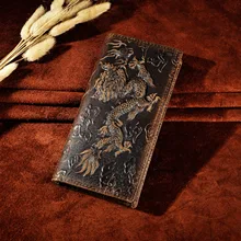 Горячая распродажа мужской бумажник из натуральной кожи с рисунком тигра, даргона, тиснения, кошелек для мужчин 1014