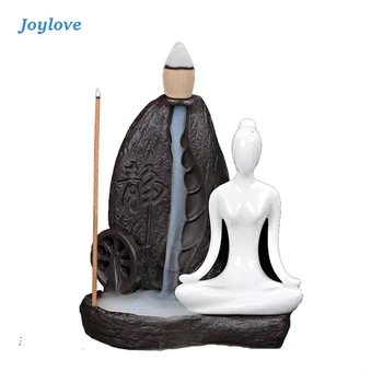 

JOYLOVE Household Natural Reflux Tower Incense Tea Smoke Backflow Meditation Incense Burner Fragrant Reflux Aromatherapy