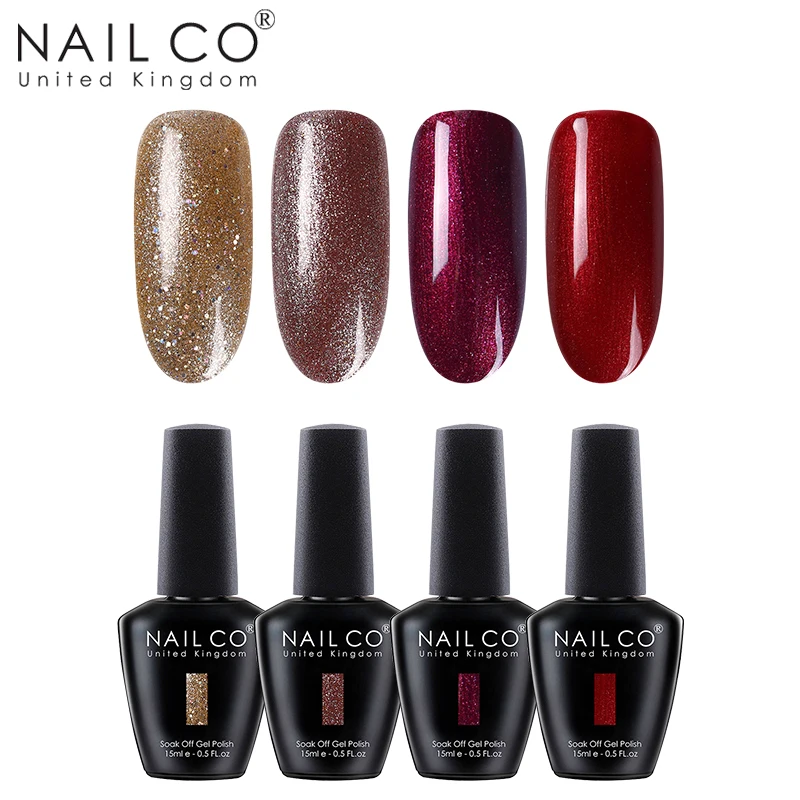 NAILCO 4 шт./компл. Гель-лак УФ светодиодный лак для ногтей горячая краска Гель-лак для ногтей набор все для маникюра Полупостоянный лак Vernis - Цвет: ZH05