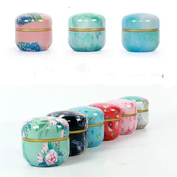 

50ml Japanese Style Kitchen Sweetmeats Candies Cans PortableTinplate Household Sealed Tea Packing Boxes Teaware Supplies