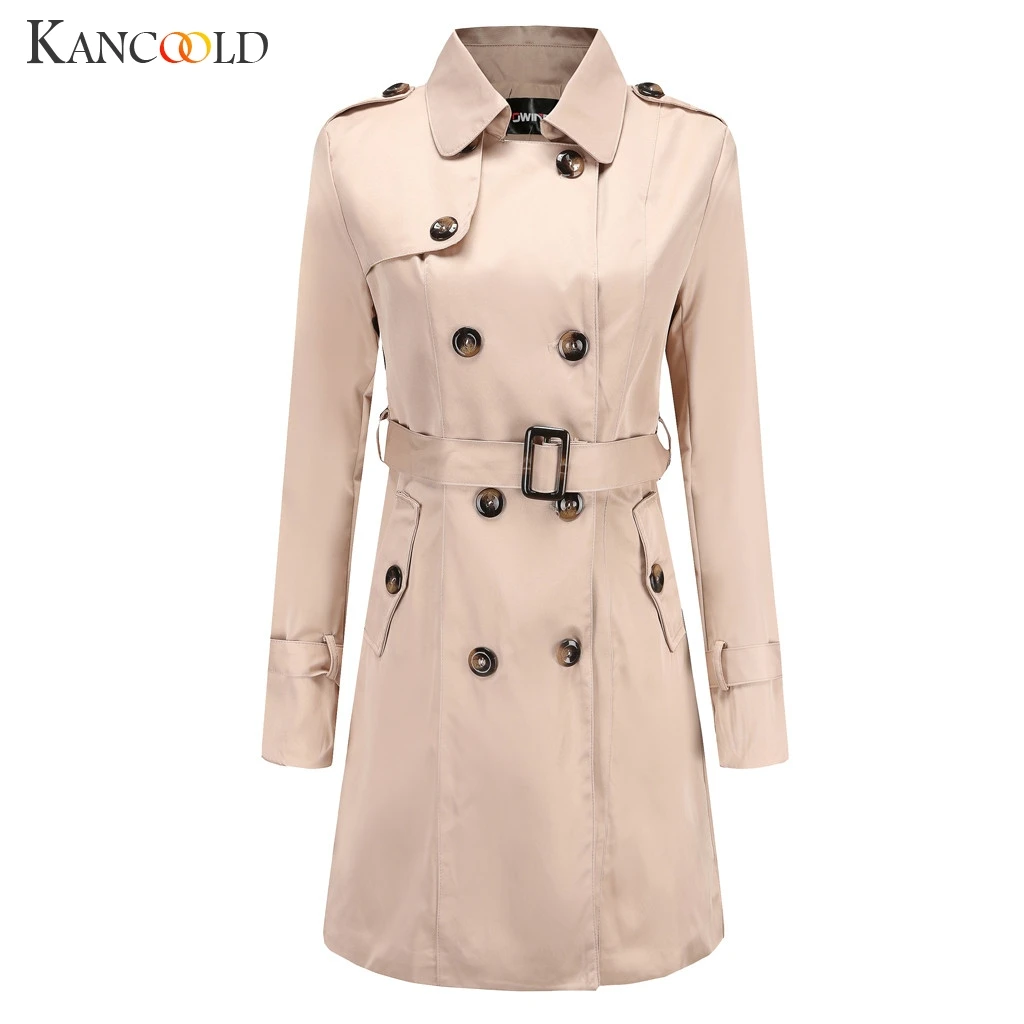 

KANCOOLD coats MINIMALIST STYLE Windbreaker Double Breasted Long Trench Overcoat Outwear Slim coats and jackets women 2019Sep3